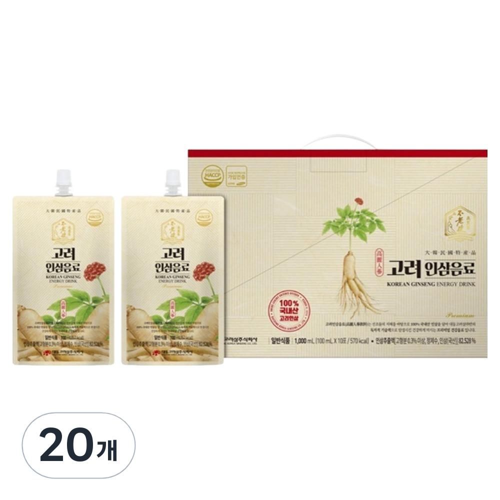 Daedong Goryeo Ginseng Goryeo Ginseng Drink 100ml 20 Pcs