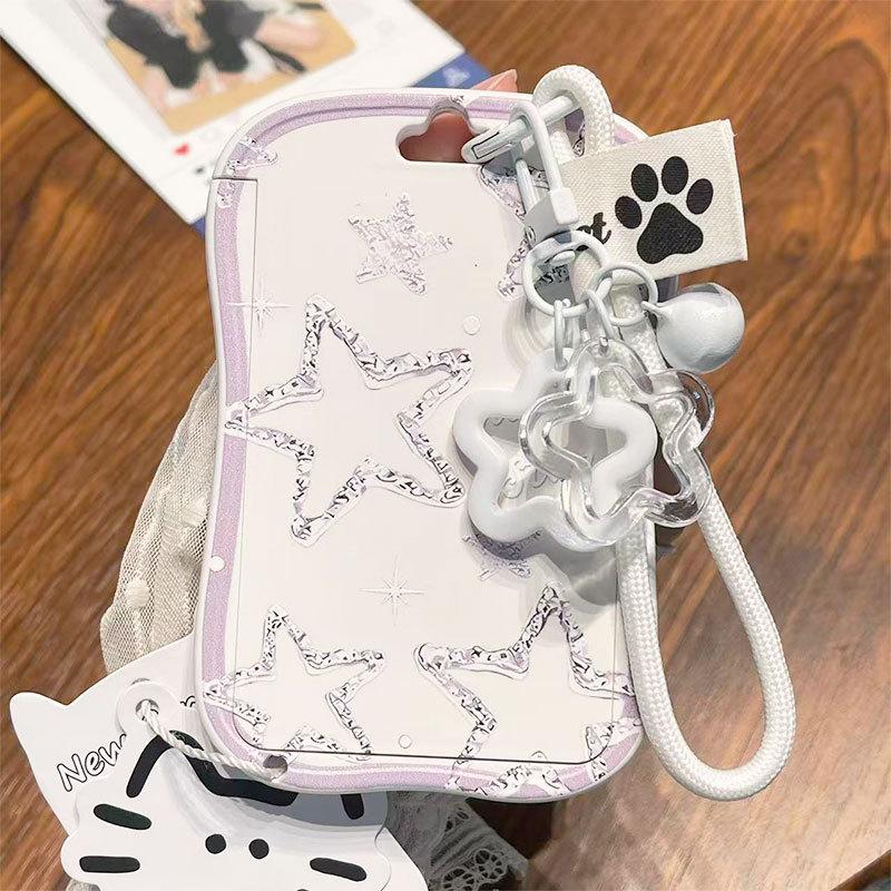 New New Student School Card Protective Cover With Star Pendant Keychain Photo Card Display Backpack Small Pendant ID Card Holder