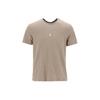 Polo Logo Brodé Col Rond Manches Courtes T-Shirt Homme T-Shirt Marron Clair 710839046-045