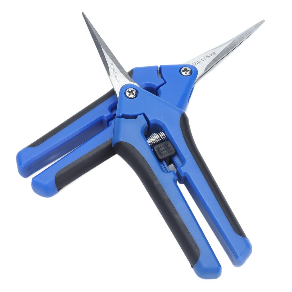 2 Pcs Pruning Shears Gardening Hand Pruner with Straight Curve Stainless Steel Blades for Plants