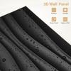 3D Wall Panels PVC Wave Design,11.8" X 11.8" Wall Panels Brick Wallpaper Waterproof for Interior Living Room Bedroom Decor