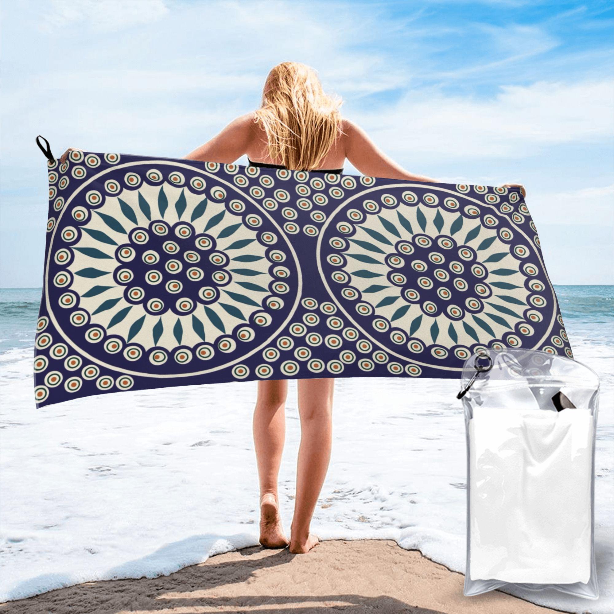 

Boleslawiec Ceramics Beach Towel Soft Microfiber Quick Dry Absorbent Quick Towels For Swimming W40*H60(CM)