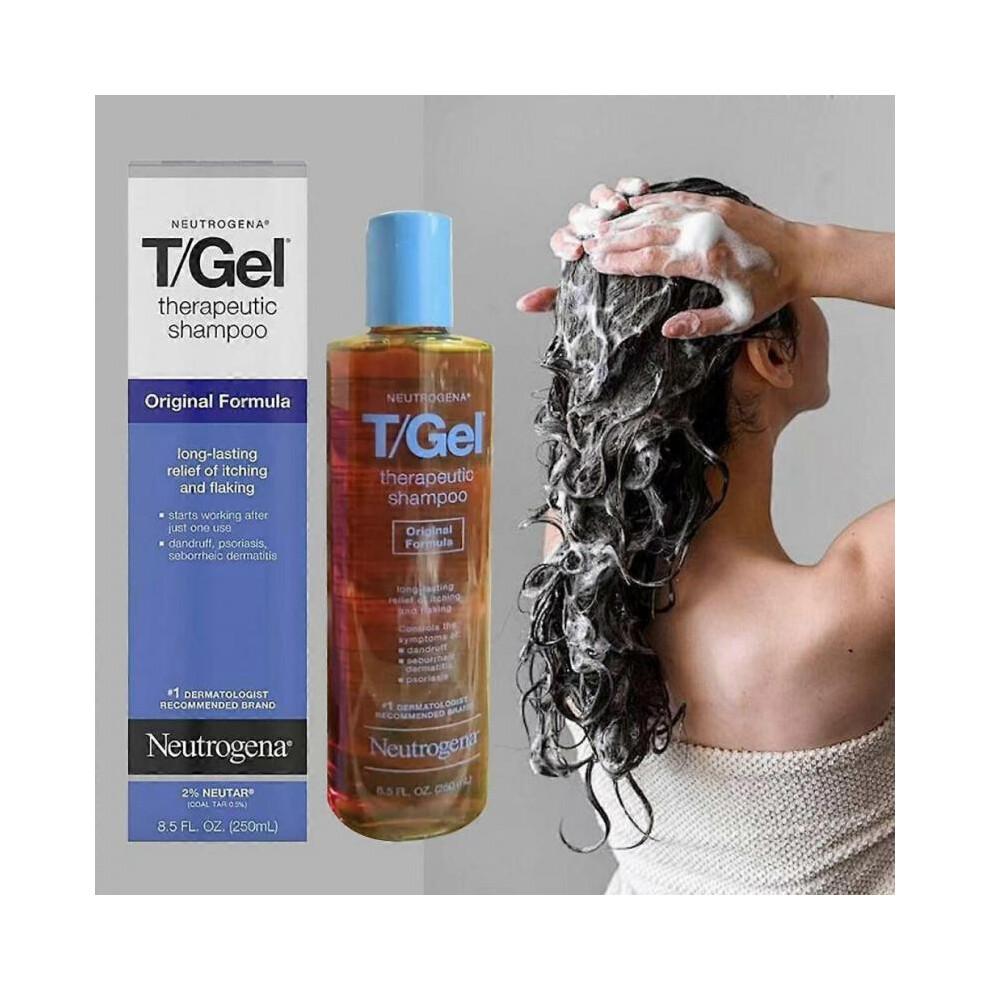 (3pcs) (3pcs) Neutrogena T/Gel Therapeutic Original Anti-Dandruff Shampoo 250ml, Controls Flaking & Itching, Soothes Scalp, Coal Tar Formula
