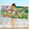 Cartoon Cute S-Smurfs Microfiber Blanket Quick Drying Beach Towels Oversized Printing Super Absorbent Pool Towel Blanket