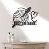 Rustic Handmade Crochet Hook Tin Sign, No Electricity, Durable & Easy To Assemble, Unique Gift for Knitters, Festive Birthday & Christmas Decor