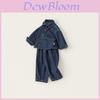 Boys Denim Suit Set With Polyester Fabric For Spring And Fall Kids Age 3 To 8