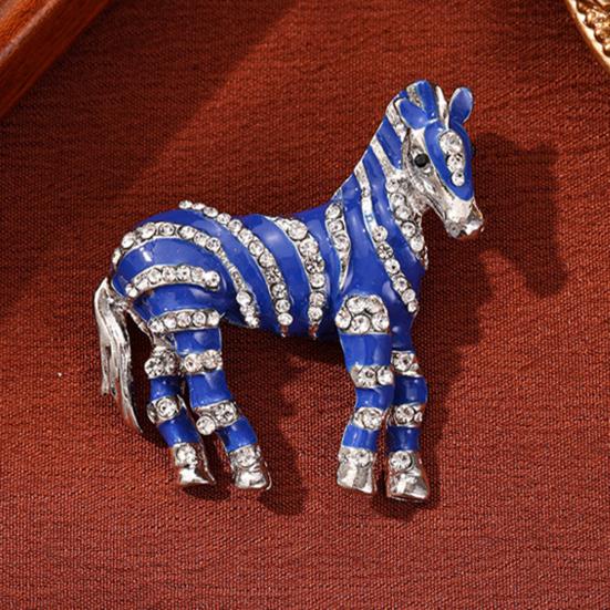 Brooch Pin Sparkling Rhinestones Inlaid Horse Design Brooch Retro Style Lapel Badge Fashion Accessories