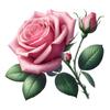 Romantic Rose Wall Sticker Bathroom Toilet Decor Living Room Cabinet Refrigerator Home Decoration Waterproof Decals Stickers S424