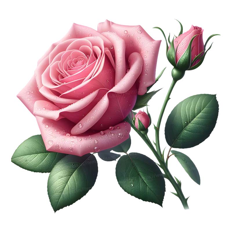 Romantic Rose Wall Sticker Bathroom Toilet Decor Living Room Cabinet Refrigerator Home Decoration Waterproof Decals Stickers S424