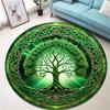 Vintage Tree of Life Round Rug for Living Room and Bedroom Elegant Non-slip Carpet Stylish Decorative Floor Mat Perfect Gift