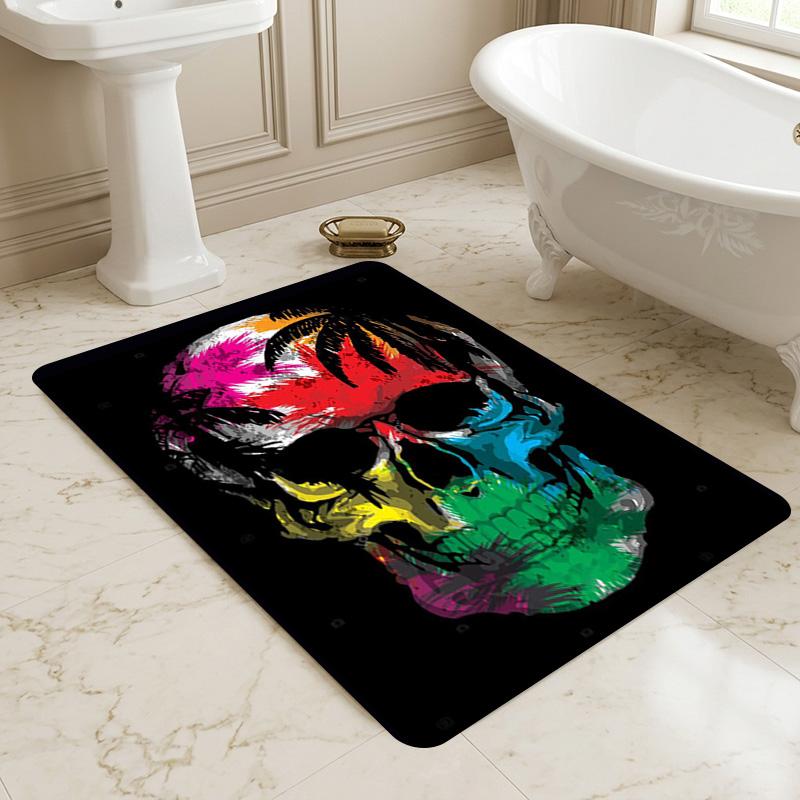 Skull Art Living Room Nonslip Area Rug Soft Carpet For Bedroom Game Playroom Sofa Office Home Decor Doormat Christmas Gift C9302319