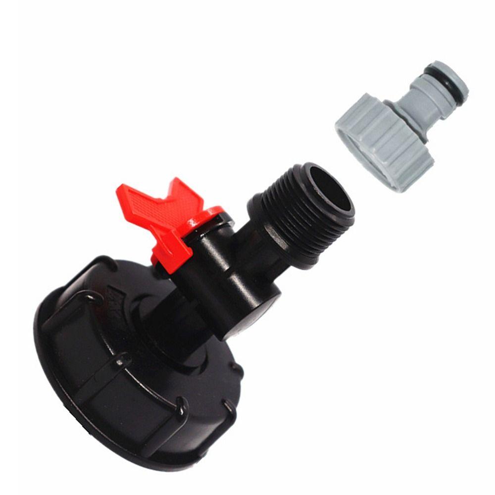 Connettore Per Serbatoio IBC S60X6 Con Rubinetto E Valvola On-Off – Per Irrigazione Giardino E Balcone