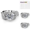 Exquisite Claw Leaf Ring Wedding Charming Engagement Ring Jewelry For Women Gift