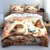 Cute Bird and Butterflies Decor Set Multiple Sizes Kid's and Adults' Bedroom Exquisite 3PC Bedding Set Gift