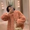 New Imitation Rex Rabbit Fur Jacket Women's Winter Short Thickened Warm Plush Coat Stand-up Collar Light