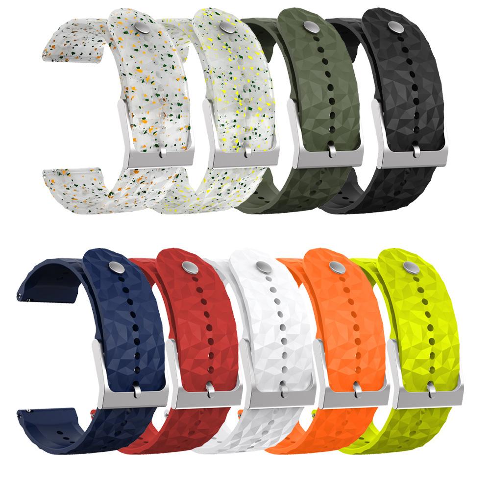 24mm Silikon Uhrenarmband für Suunto 9/7/D5/9 BARO Armband für Suunto Spartan Sport Wrist HR Baro Armband Ersatz-Uhrenband Correa