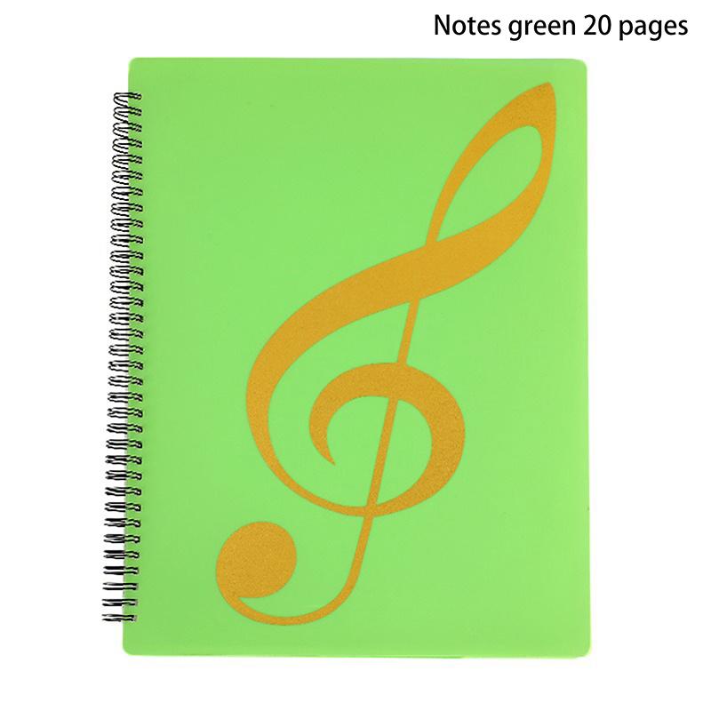 Flexible 20 Pages Piano Music Score Folder A4 Music Book Clip Sheet Note Folder Piano Paper Sheets Music Binder For Practice