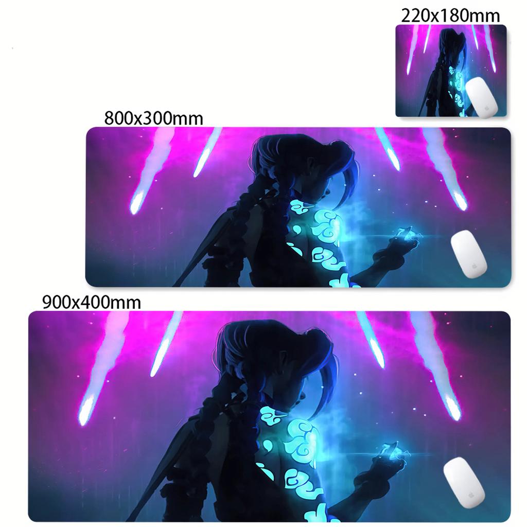 XXL Mouse Pad Laptop Colorful Graffiti Keyboard Pad Computer League of Legends Arcane Deskmat Anime Girl Mousepad Jinx Table Mat