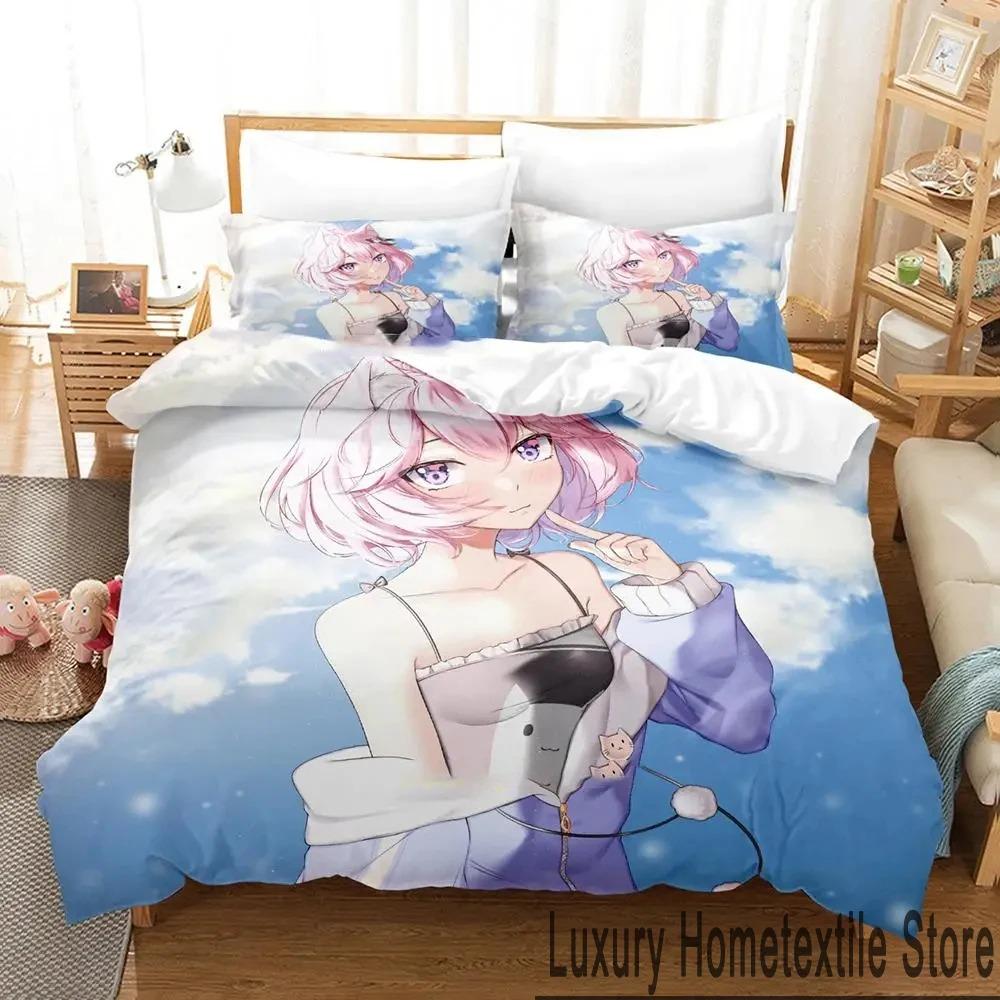 Anime Nun Bedding Set Boys Girls Twin Queen Size Duvet Cover Pillowcase Bed Kids Adult Fashion Home Textileextile
