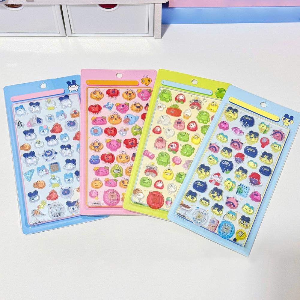 For Tamagotchi Cute Stickers 3D DIY Phonecase Scrapbook Laptop Decal Bonbon Drop Seal Stickers Cartoon Decorative Party Gifts