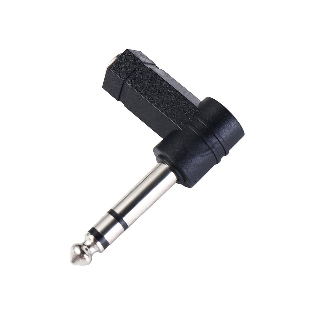 Mono Jack 90 Degree 6.35mm to 3.5mm Adapter Male to Female 3.5mm TRS Connector Audio Adapter Plug