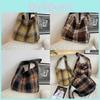 Versatile Large Capacity Woolen Plaid Crossbody Bag Ideal For Daily Commuting