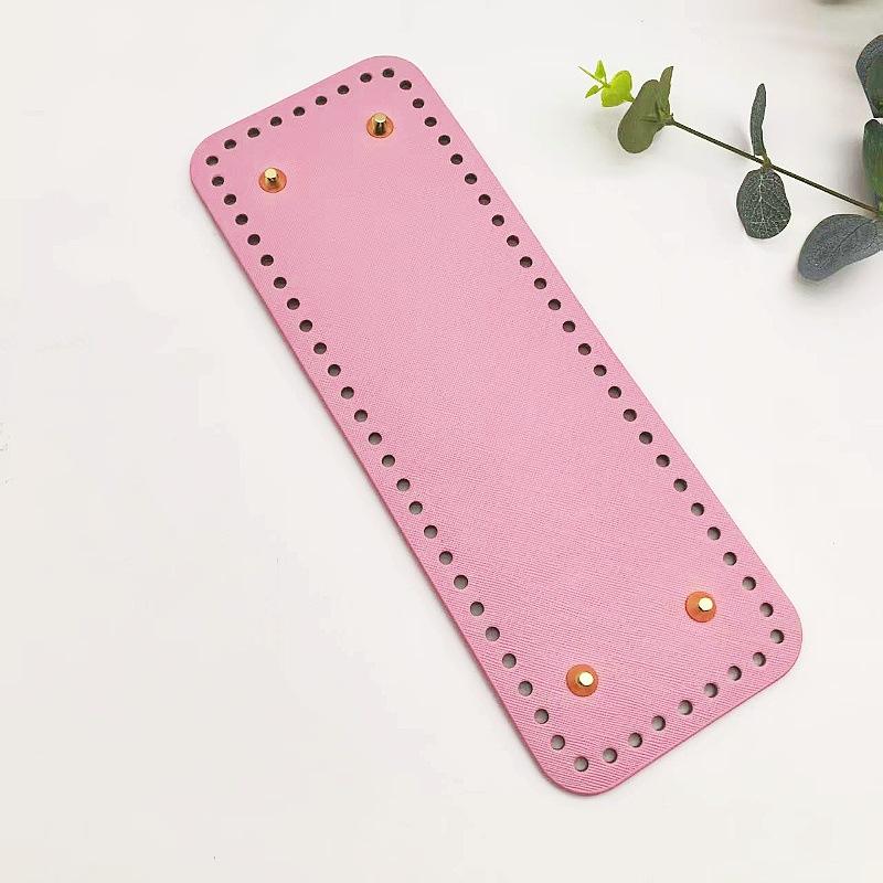 DIY Handcraft Bag PU Leather Bottom Pad 28*10cm Rectangular Handmade Base for Knitted Bag Making Accessories