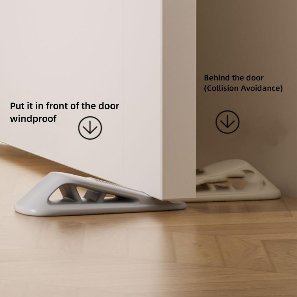 New Silicone Under Door Draft Stopper Wedge Anti-collision Door Stopper Home Office Non Perforated Buffer Door Rear Retainer
