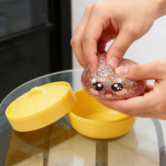 Jouet à presser Pain Vapeur Réaliste Doux à Remontée Lente Jouet Fidget pour Soulager le Stress Portable Mignon Décor de Bureau pour la Maison le Bureau Cadeaux de Fête