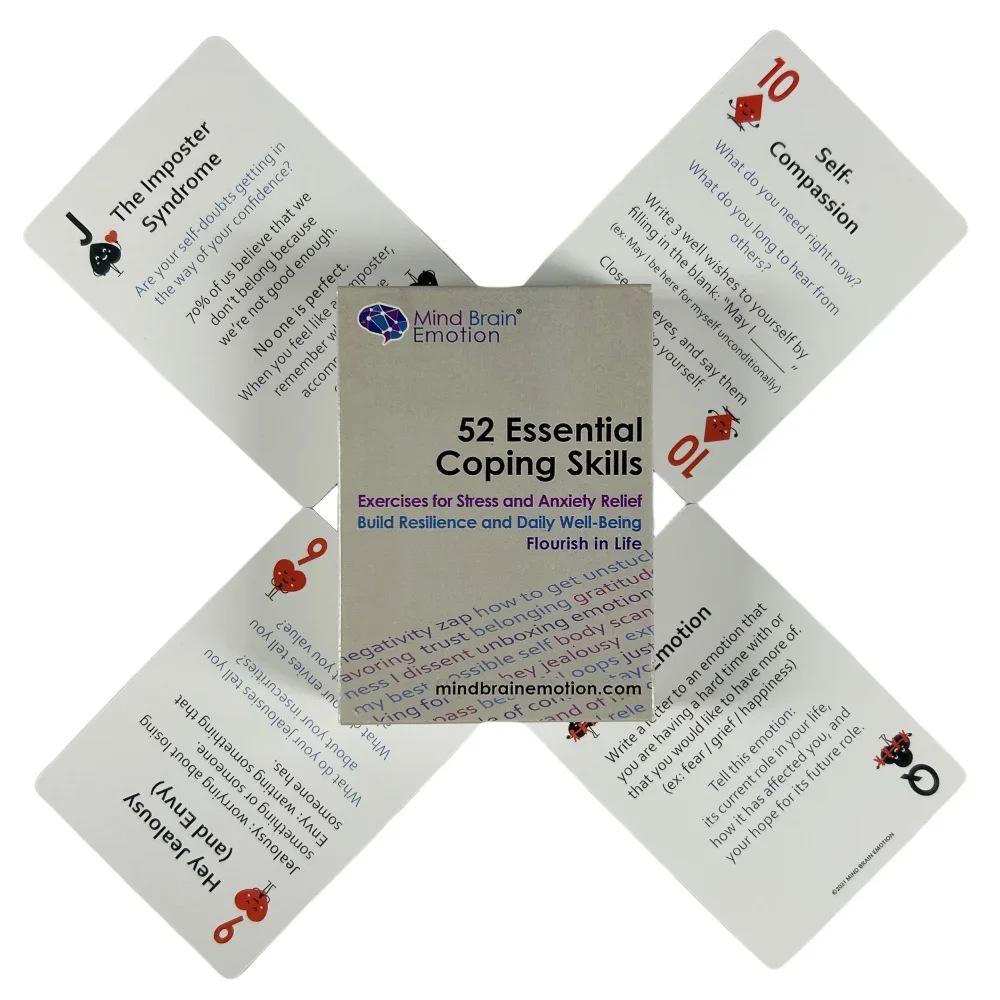 52 Essential Coping Skills Cards: Stress Relief and Party Game