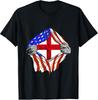 St. George's Cross England Flag T-Shirt - USA American Roots Design