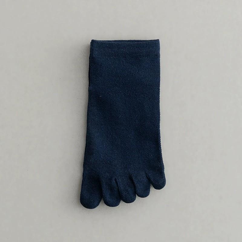 1/5 Pairs Men Five Finger Knitted Cotton Short Socks Summer Thin Mesh Fashionable Novel Suitable Casual Sports Boat Socks