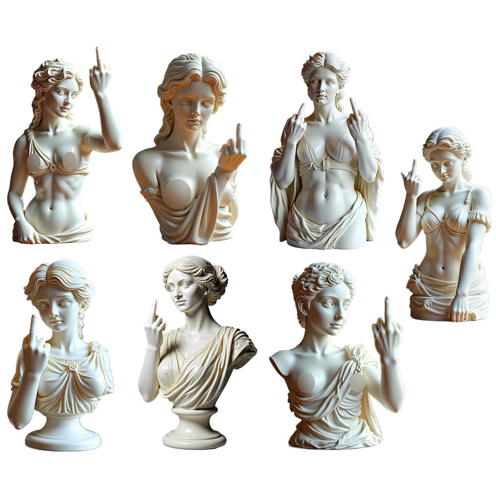 Statue Of Vienna Goddess Funny Goddess Statue 3D Resin Craft Symbol Ornaments Home Cultural Dec F2R4