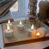 FPOO LED Candle USB Rechargeable Led Tea Light Set With Flashing Flameless Timed Remote Control Birthday Home Decoration Candles