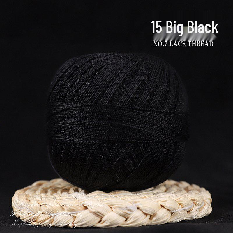 No. 7 Soft Silk Lace Yarn - Hand-Knitted, Strong Twist for Summer and Short Sleeves