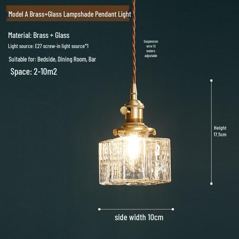 Japanese Retro Three-Head Glass Pendant Light for Restaurant, Cafe, Bar, or Home Entrance
