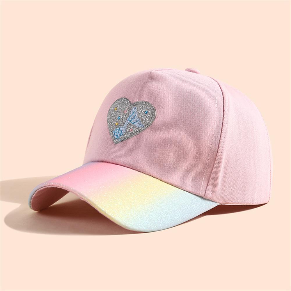 Child Love Heart Baseball Caps Embroidery Visor Hats Casual Baby Sun Hat Versatile Snapback Cap For Kids 3-10 Years