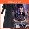 Wednesday Addams Season Two Cosplay Costume With Polyester Blazer For Halloween Parties