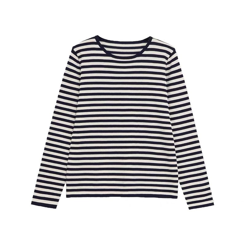 Za Export New Arrival Women's Clothing ZR Fashion Style Fashion Casual Loose Stripes Pullover Knitwear 9598153
