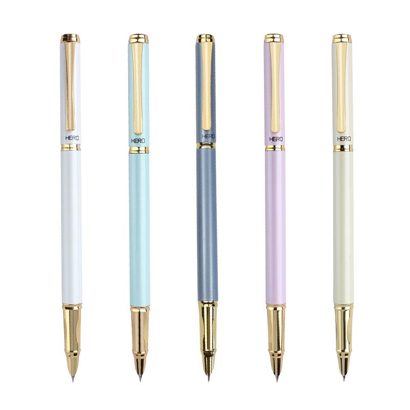 

Hero 1302 Beginner Fountain Pen for Third Grade Students - Cartoon Design with Posture Guide and Ink Cartridge. 0.38mm