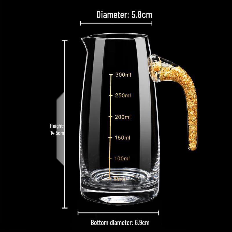 

LISM Gold Foil Glass Liquor Decanter & Cup Set
