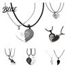 Romantic Heart Necklace Pair 1 Couple Matching Necklaces Pendant Love