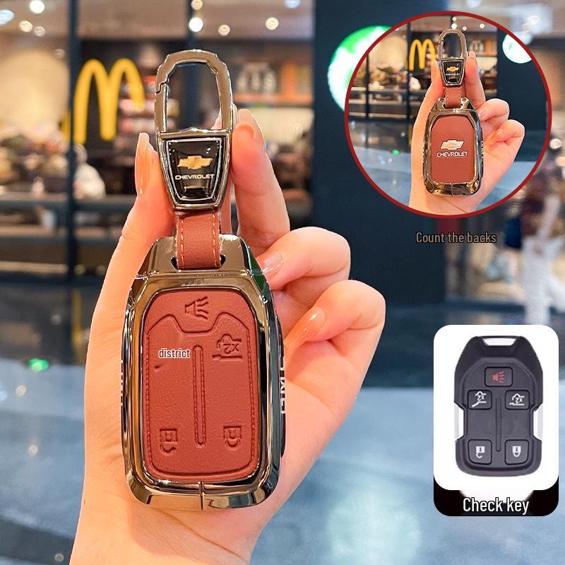 Chevrolet K5 Trax Cruze Sleuteletui - Star Milesuo Metalen Gesp Volledige Dekking Shell