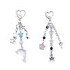 Sweet Cool Star Dolphin Spiders Pendant Keyring Fashion Y2K Keychain Bag Charm