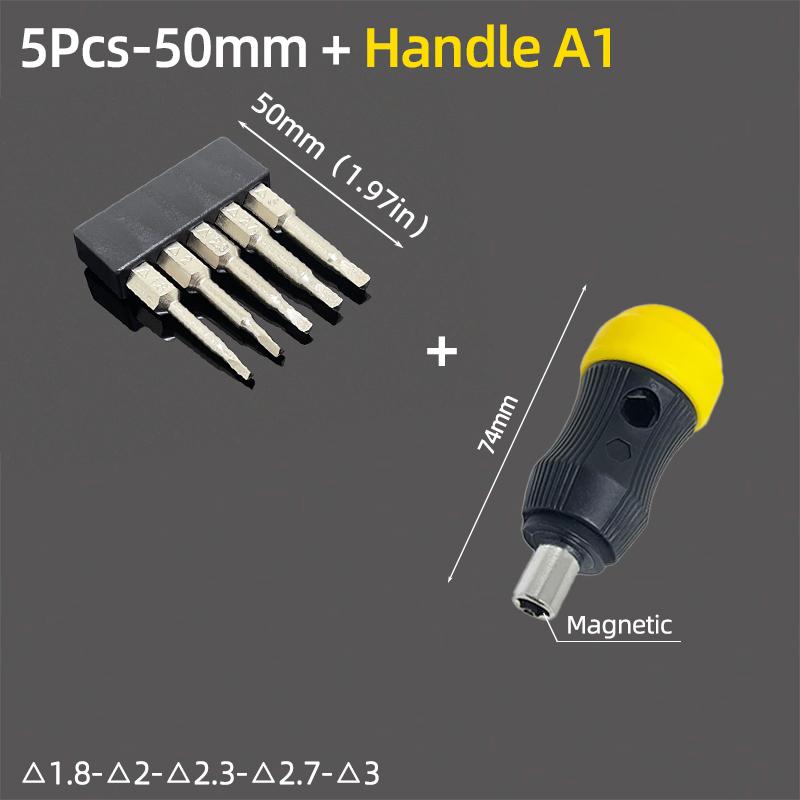 Triangle Head Screwdriver Bit Set Magnetic 1/4" Hex S2 Steel Security Triangular Screw Driver Bits Ratchet Wrench Hand Tools