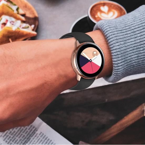 20mm Universal Waterproof Silicone Watch Strap Sport Watchband Bracelet Replacement for SAMSUNG Galaxy Watch 3 41mm/Active 2 42mm