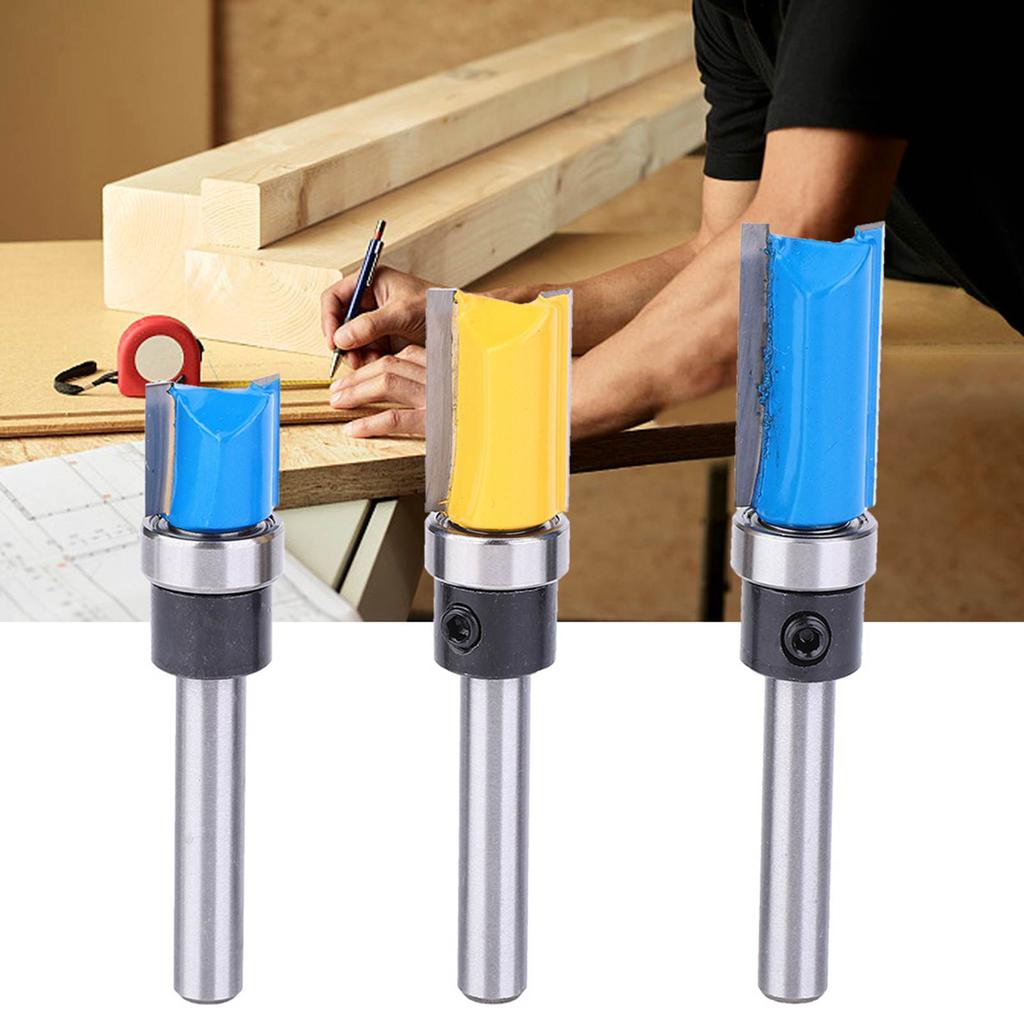 3PCS 1/4in Shank Woodworking Milling Cutter Router Bit for Trimmer/Engraving Machine