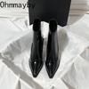 Autumn Winter Pointed Toe Women Thin Heel Ankle Boots Street Style Party Stripper Short Botas Mujer