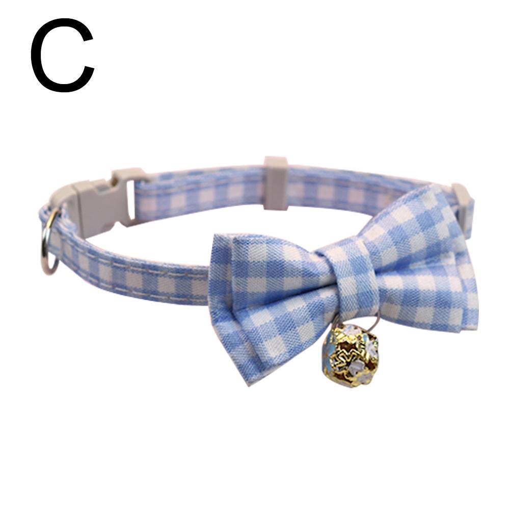Cat Collar Breakaway With Cute Bow Adjustable Pet Cat And Dog Collar With Bell Adjustable Pet Collar Bownot Safety Necklace