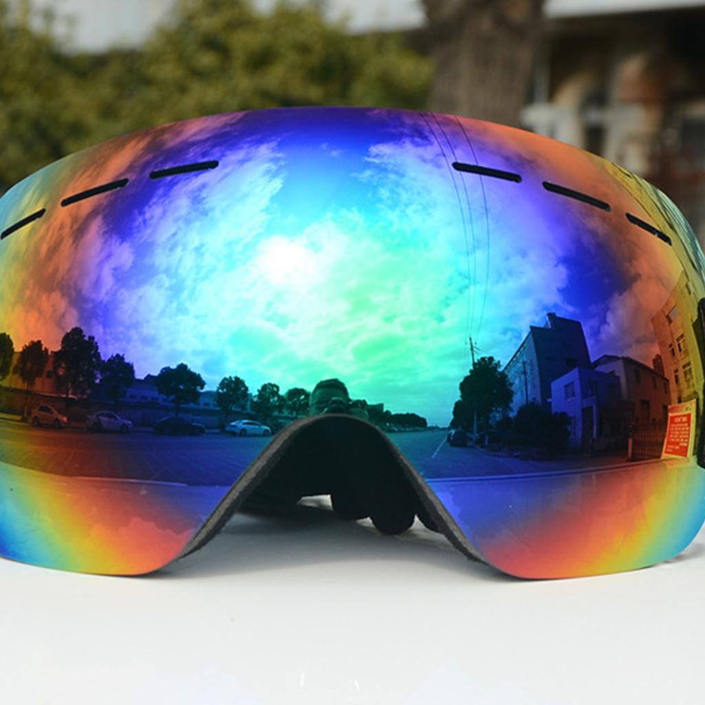 Outdoor Windproof Snow Goggles with Soft Adjustable Strap Anti-UV Snow Goggles for Snowmobile Skiing Skating Climbing